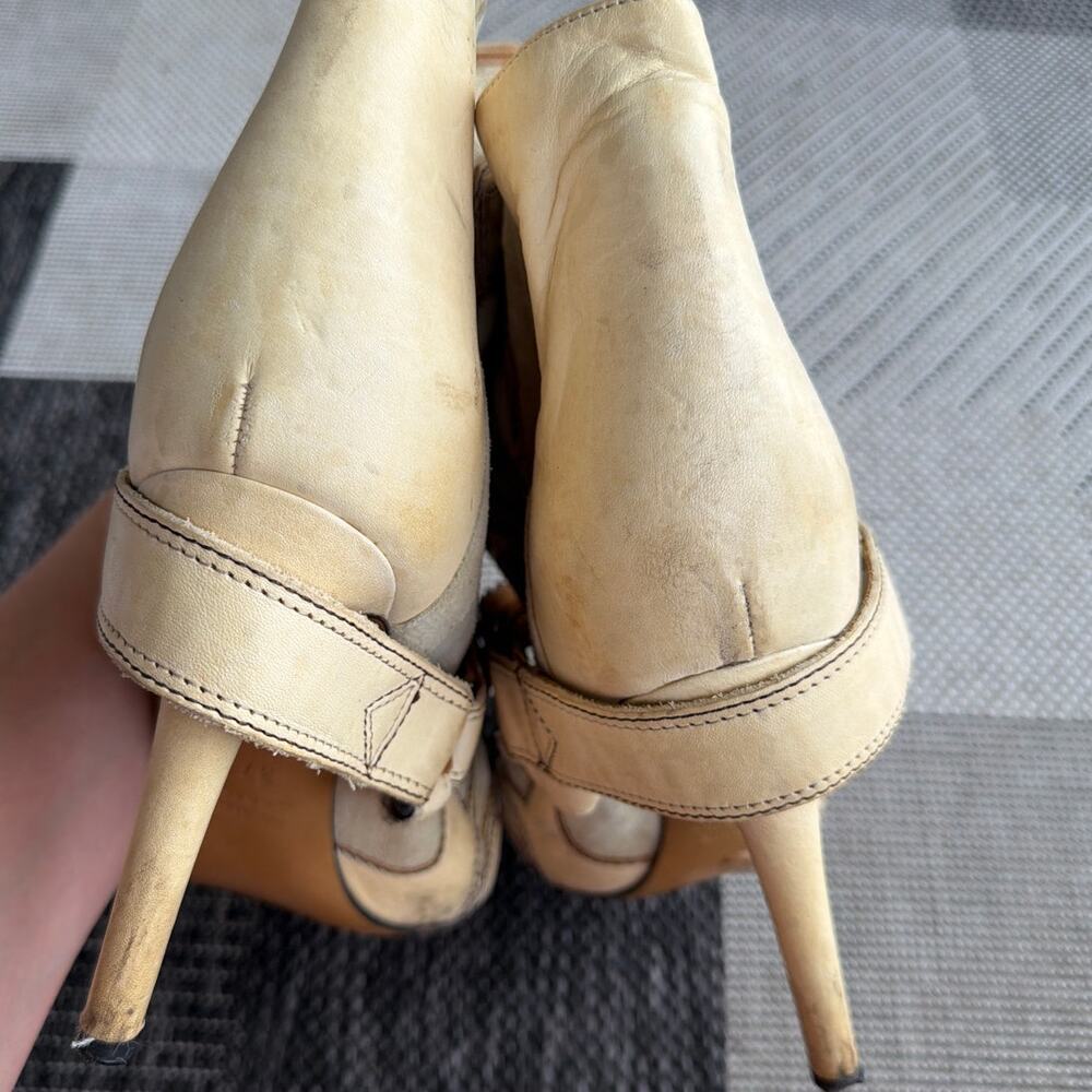 ISABEL MARANT Women's Blackson Ankle Western Boots Size 37 Beige Pointed Toe - Picture 5 of 9